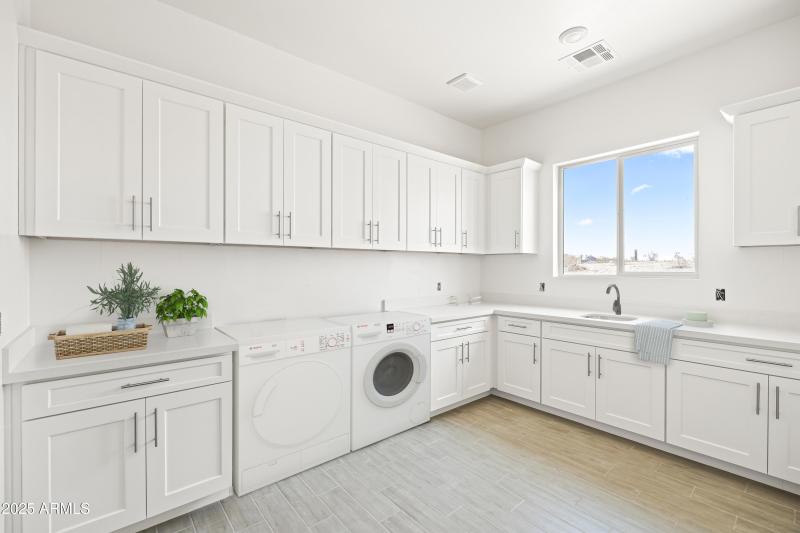 Staged Laundry Room