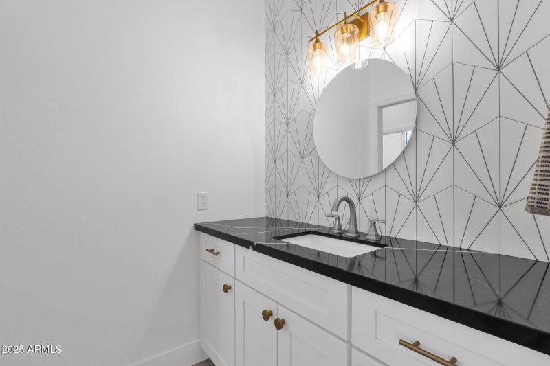 Hall bath hallway entrance