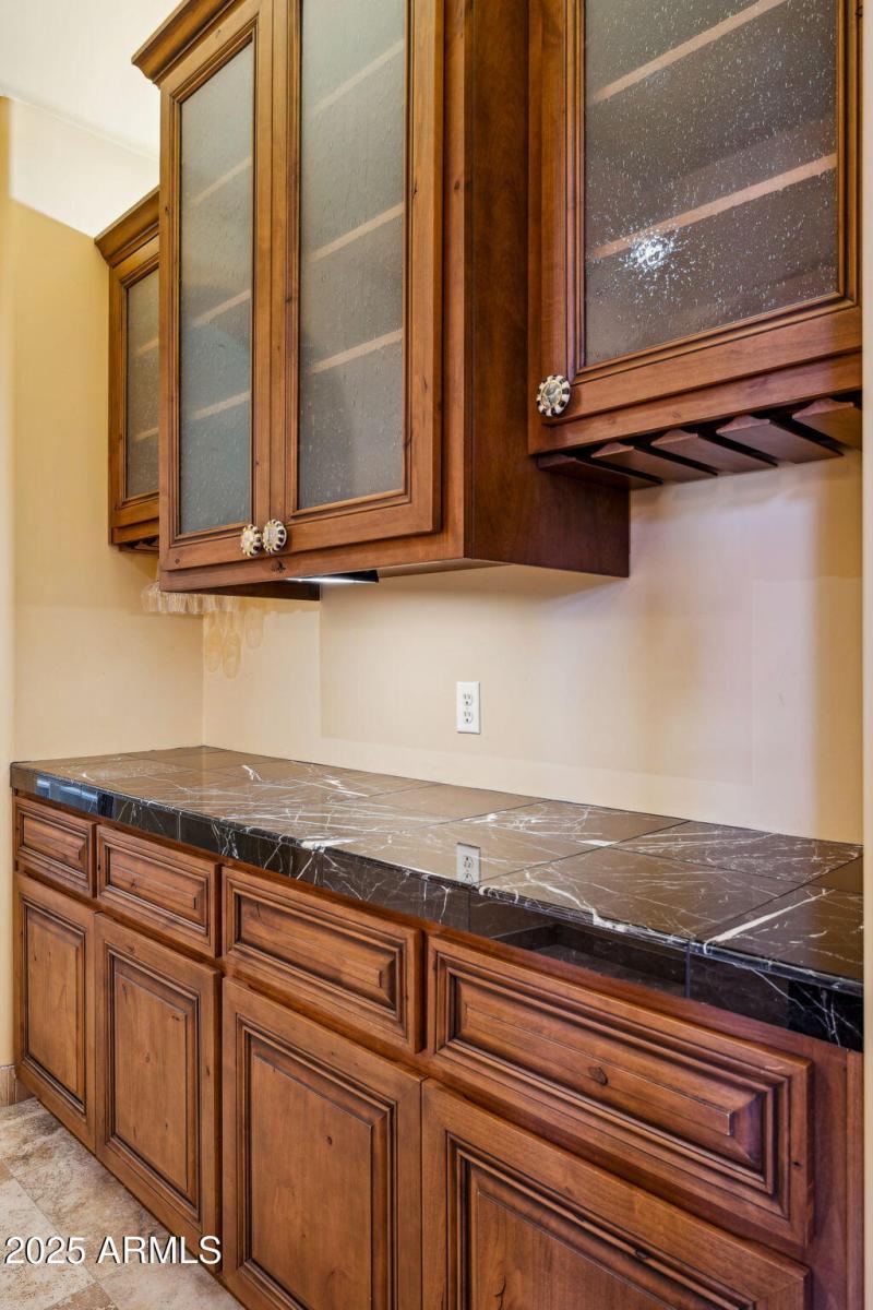 Aclose up of high end cabinetry