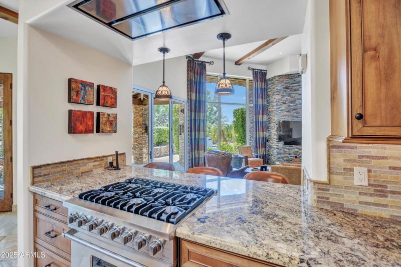 Kitchen open to living