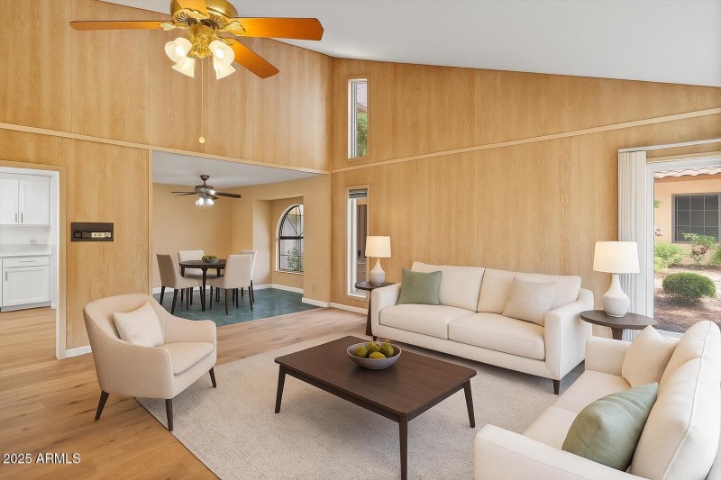 Virtually Staged Living and Dining