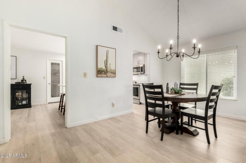 generous size dining room