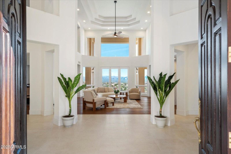 A Grand Welcome with Soaring Ceilings