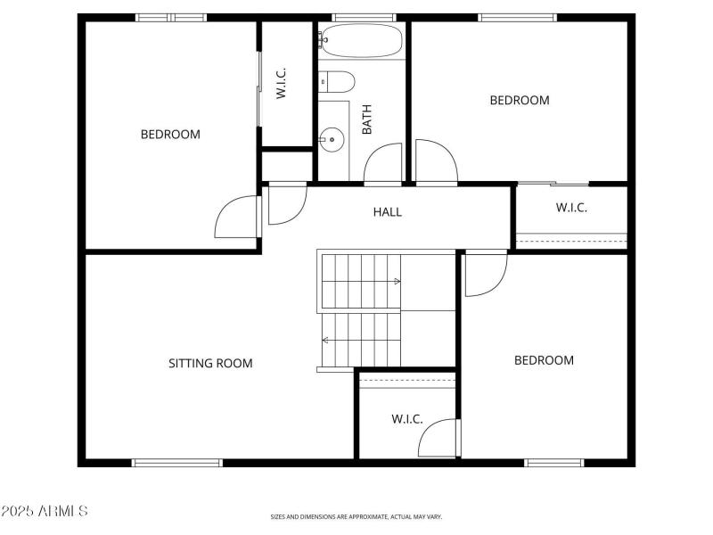 Upstairs floor plan