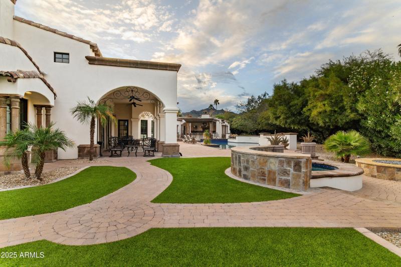Backyard Hot Tub Area