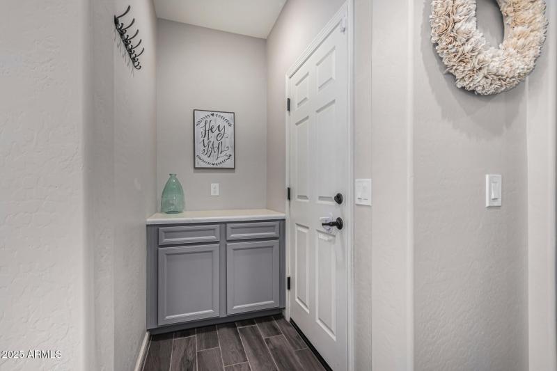 GARAGE ENTRY WITH CABINET KEY DROP