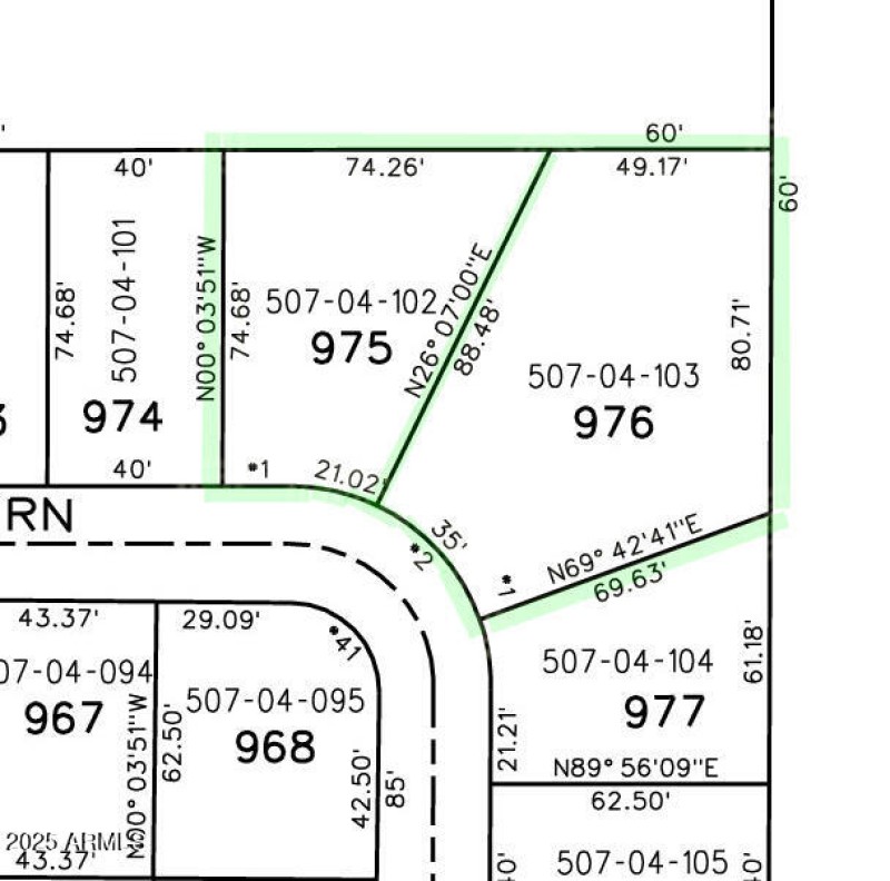Parcel Map 976 and 975