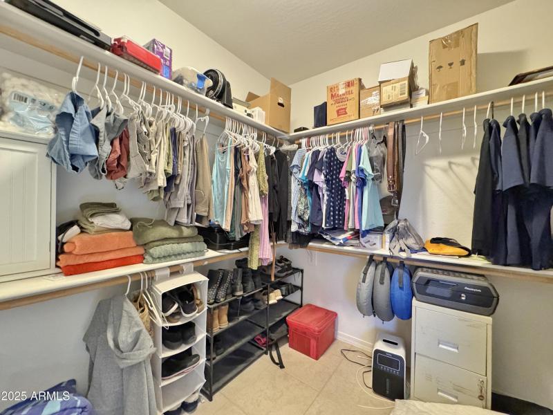Large master walk in closet
