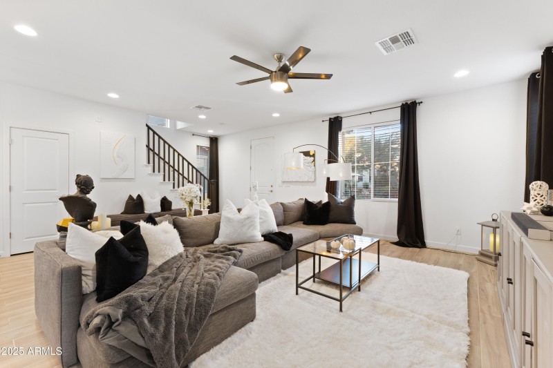 Living room and entry/stair