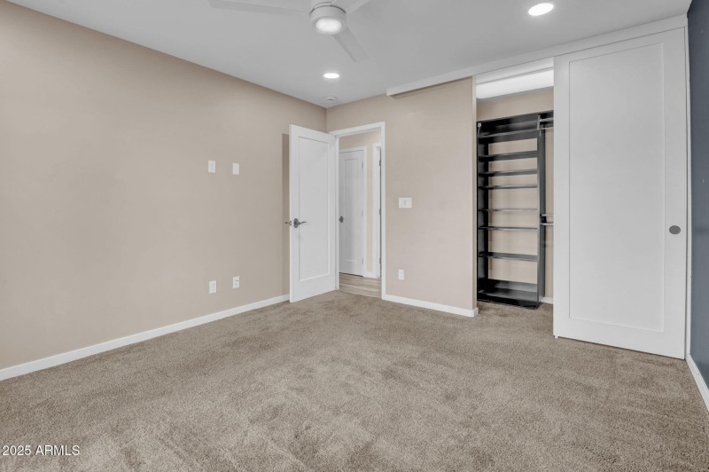 PRIMARY BDRM + CLOSET VIEW