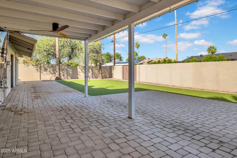 LG. COVERED PATIO + BACKYARD