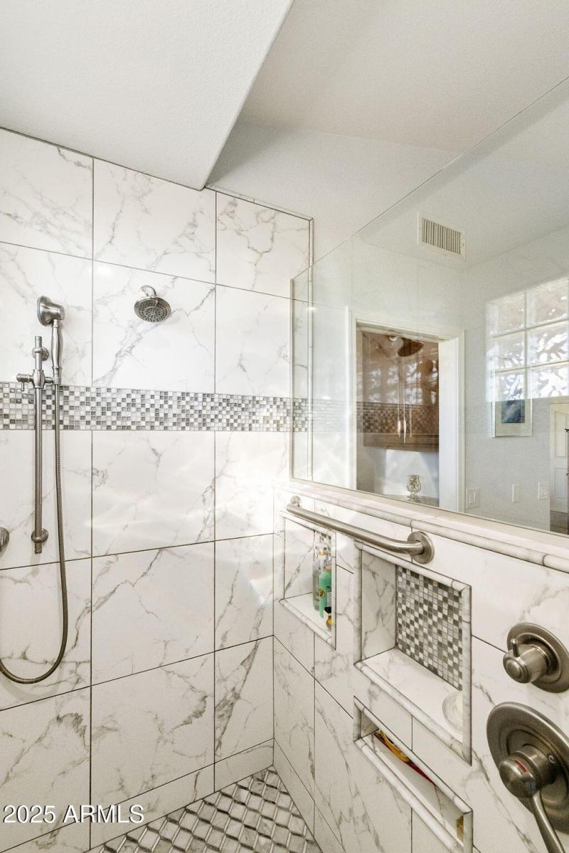 Primary walk-in shower