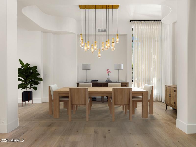 formal dining virtual staged