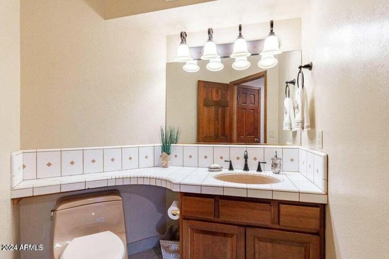 Powder Room off Family Room