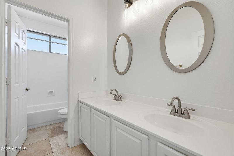 Upstairs Bath Double Sinks