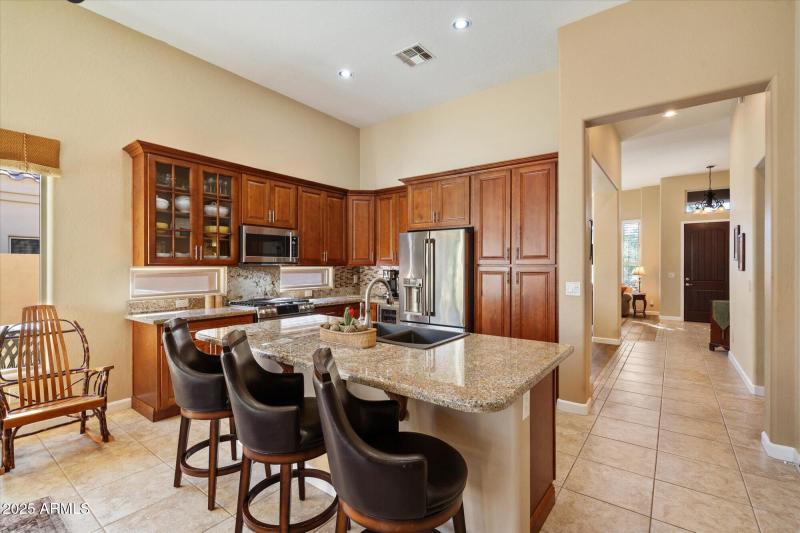 Kitchen View to Living Room