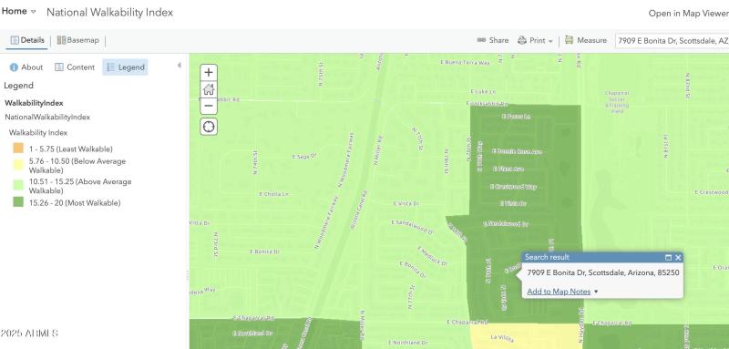 7909 E Bonita (Walkability)