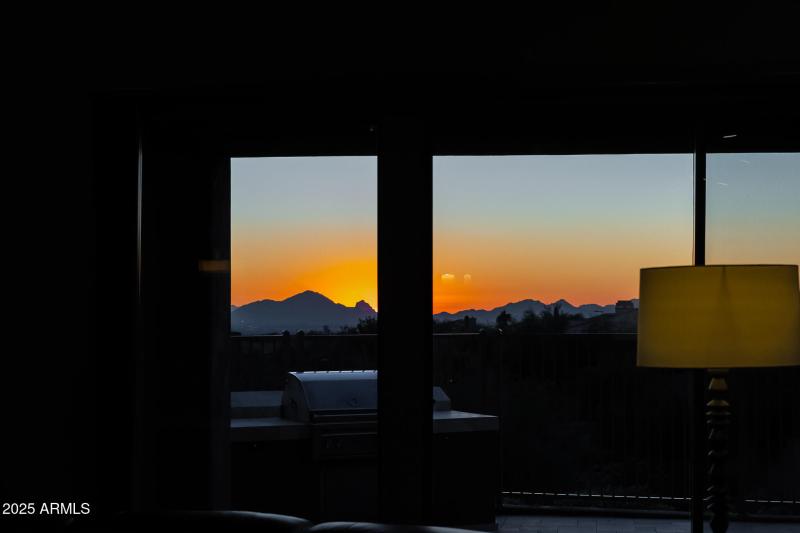 Sunset & Mountain Views from Family Room