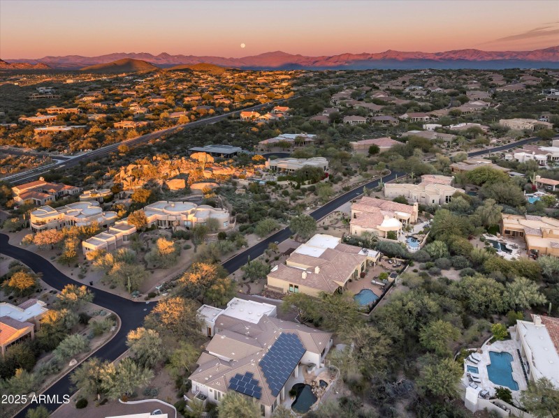 Sunset of neighborhood