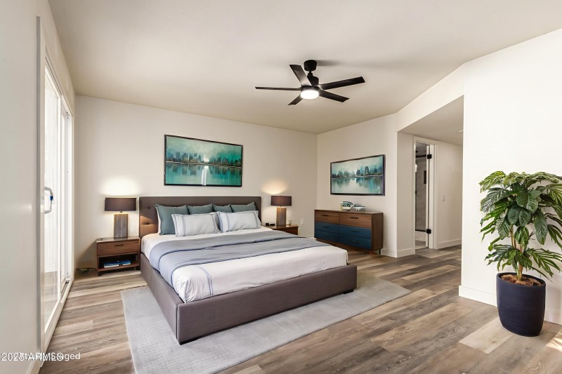 Virtually Staged Primary Bedroom