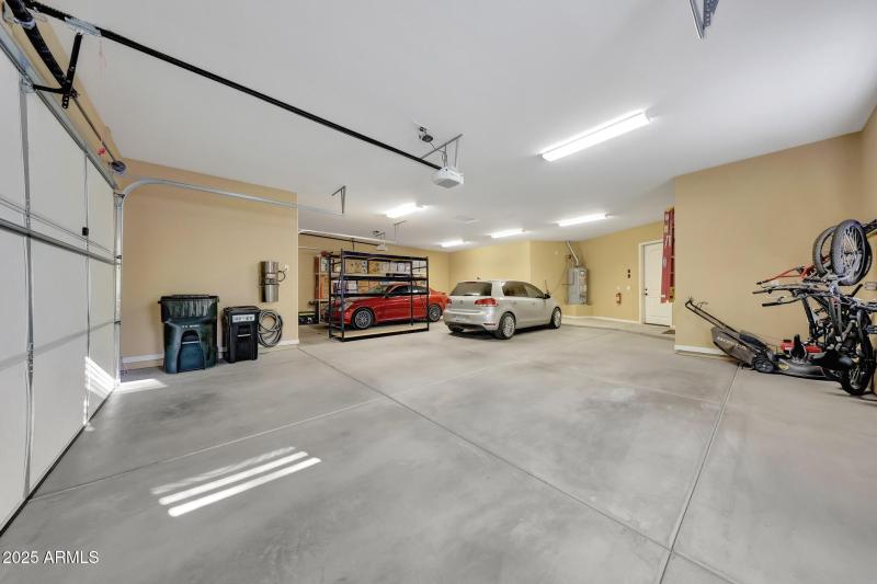 Large tandem garage.
