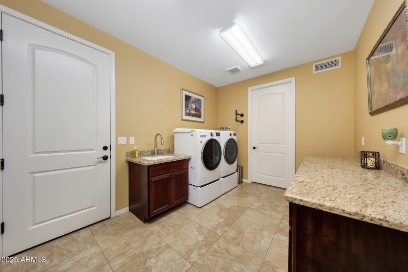 Spacious laundry room