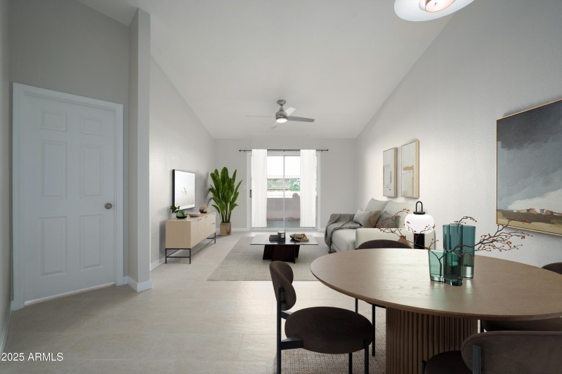 Living Room & Dining Area