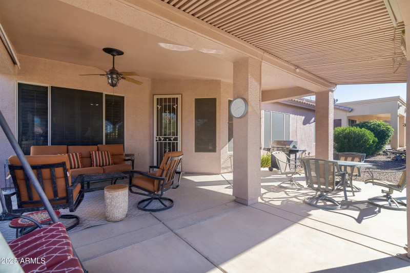 Big patio for lots of seating