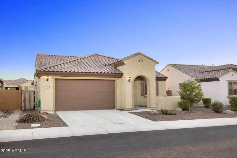 Front of the house and garage