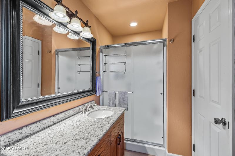 BATHROOM VANITY + SHOWER VIEW