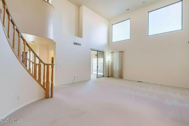 Living room toward downstairs suite