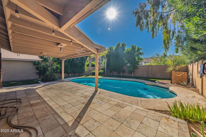 Large Stone Patio Area