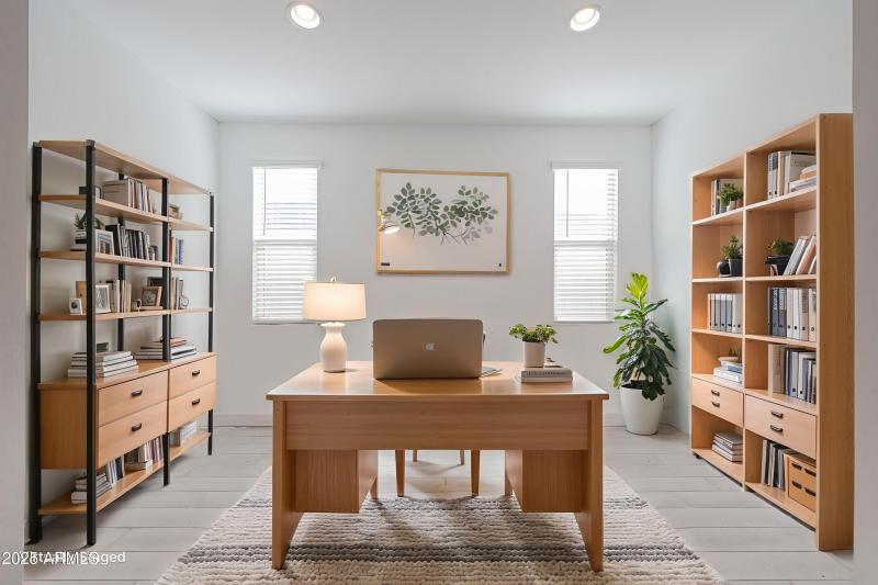 Office/Den Virtually Staged