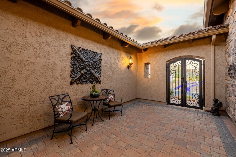 Gated private courtyard