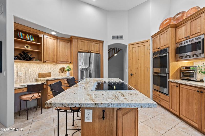 Kitchen With Island and Pantry