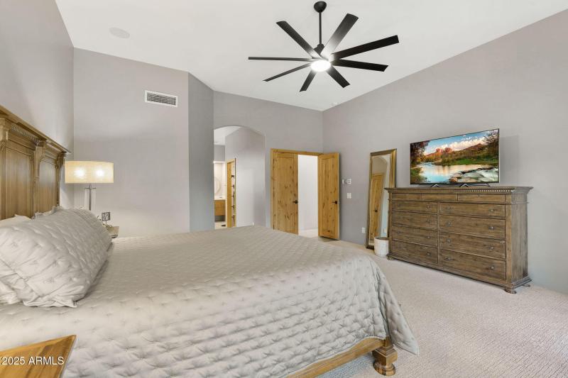 Primary Bedroom View to Bath