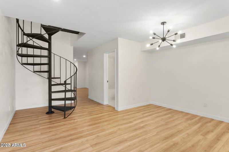 winding stairs to bedrooms