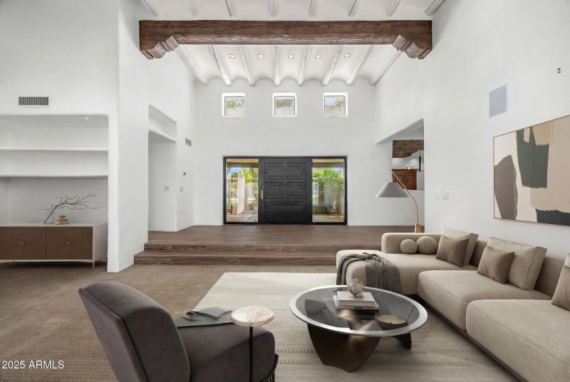 living room virtual staged