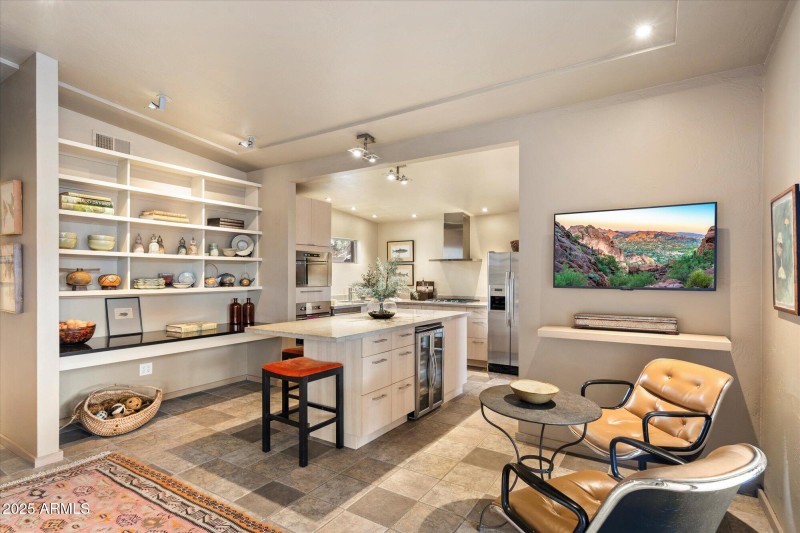 Kitchen w/ Built-in Shelving