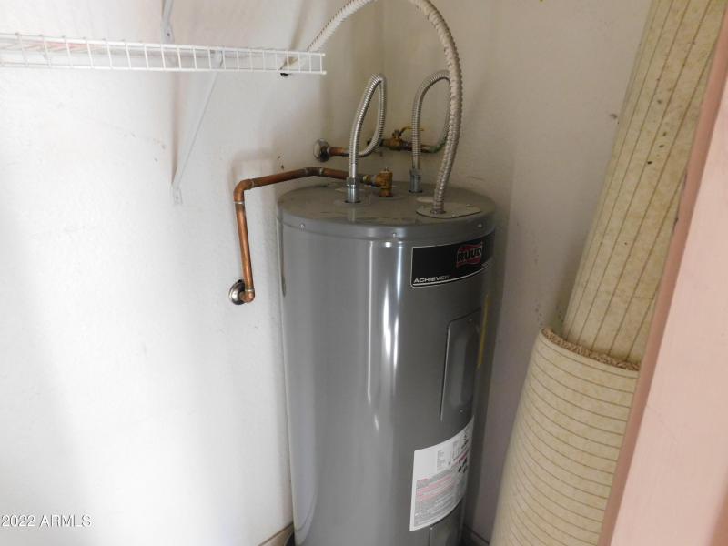 Storage with water heater