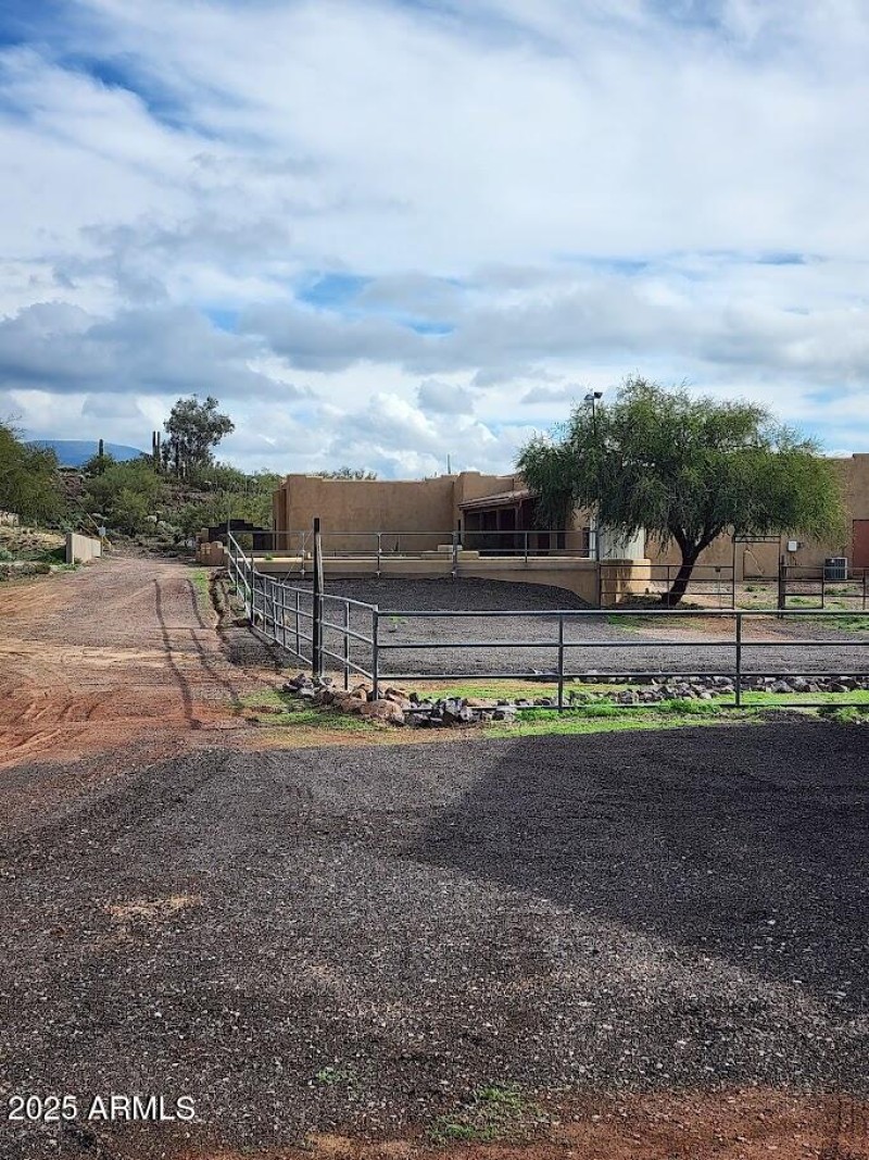 looking back toward the house