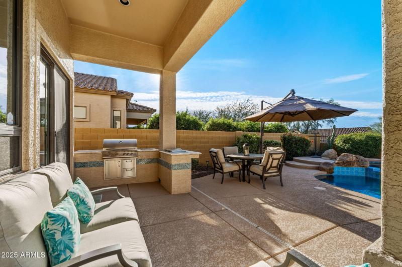 Patio with built-in BBQ