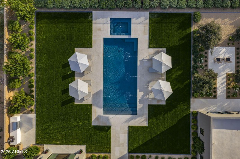 Arial of Pool & Activity Lawns