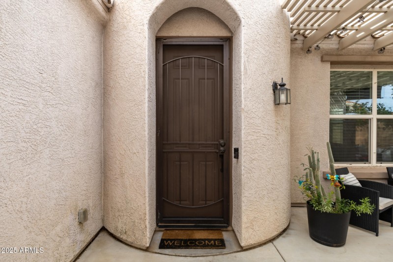 Front Entry With Custom Screen Door