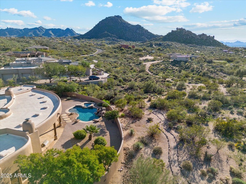 Drone Shot toward Troon Mountain