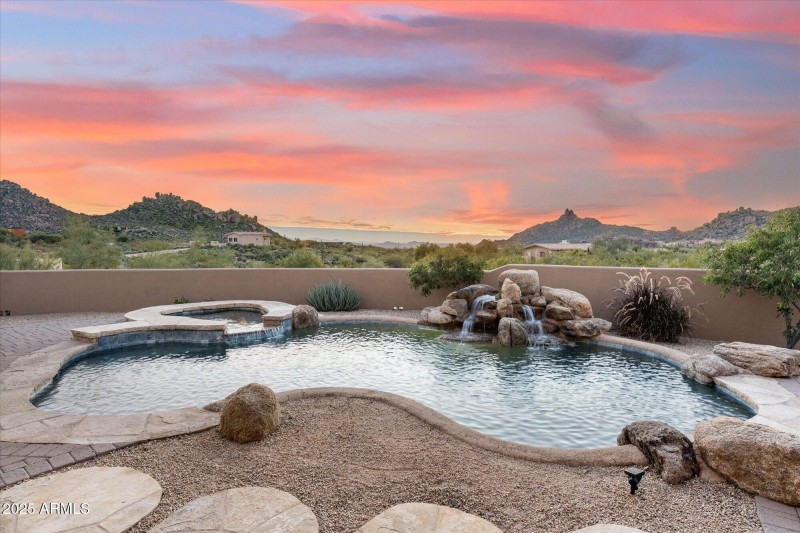 Pool & Jacuzzi at Sunset