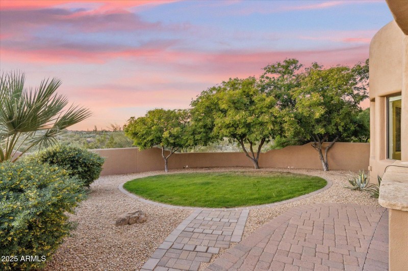 Patch of Grass at Sunset