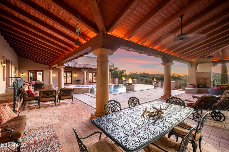Dining Patio overlooking Pool