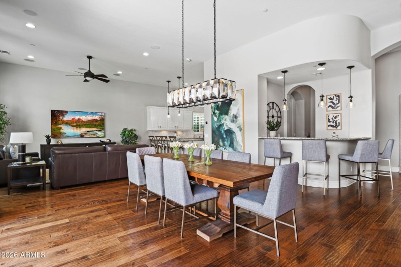 Dining next to Wet Bar