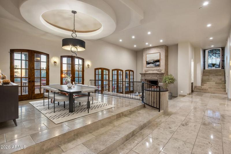 Formal Dining to Formal Living Staged